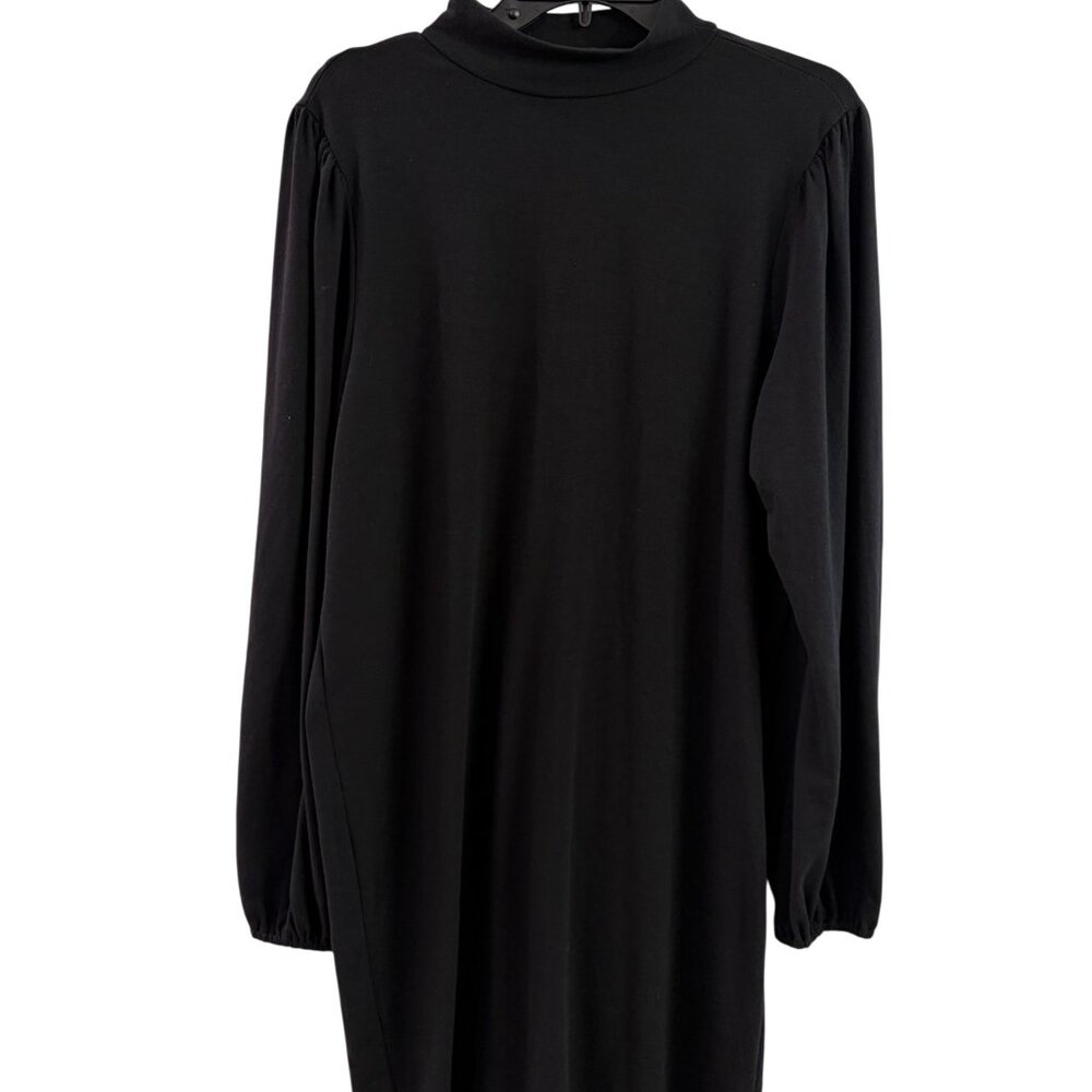 Torrid Women's Plus Mini Studio Cupro Mock Neck Dress Black EUC Size 1X